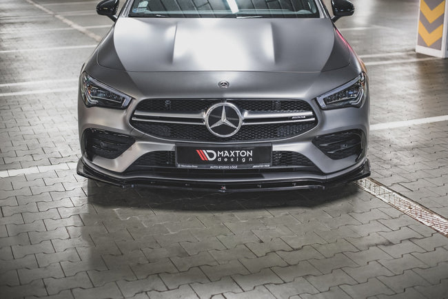 Maxton frontsplitter til Mercedes-AMG CLA 35 Aero C118 – blank sort – billede 1 af 5