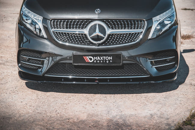 Maxton frontsplitter til Mercedes-Benz V-Class AMG-Line W447 – blank sort – billede 2 af 6