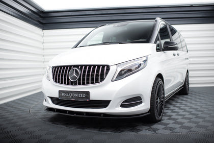 Maxton frontsplitter til Mercedes-Benz V-Class W447 – blank sort – billede 1 af 3