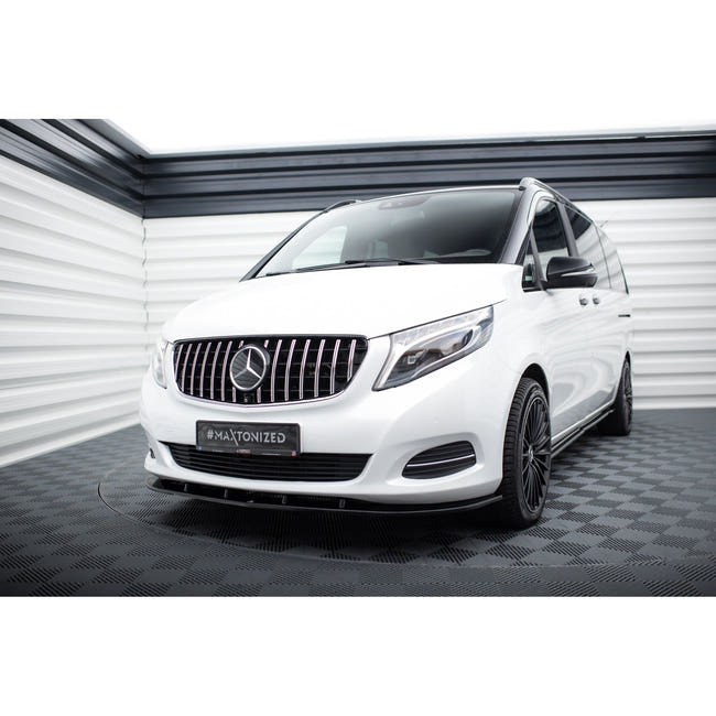 Maxton frontsplitter til Mercedes-Benz V-Class W447 – blank sort – billede 1 af 3