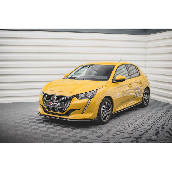 Maxton frontsplitter til Peugeot 208 Mk2 – blank sort – billede 1 af 4
