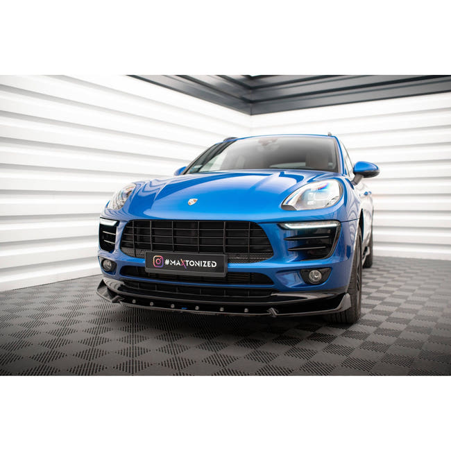 Maxton frontsplitter til Porsche Macan Mk1 – blank sort – billede 1 af 6