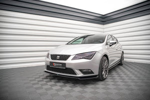 Maxton frontsplitter til Seat Leon Mk3 – blank sort – billede 1 af 4