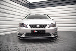 Maxton frontsplitter til Seat Leon Mk3 – blank sort – billede 2 af 4