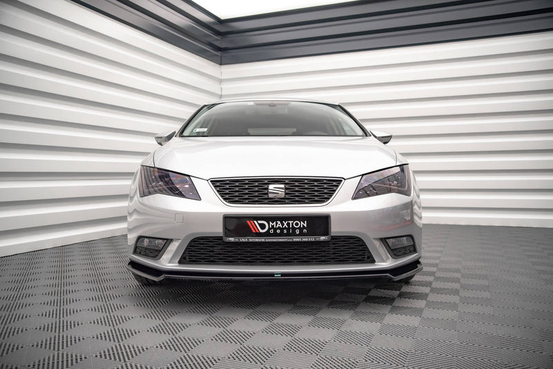 Maxton frontsplitter til Seat Leon Mk3 – blank sort – billede 2 af 4