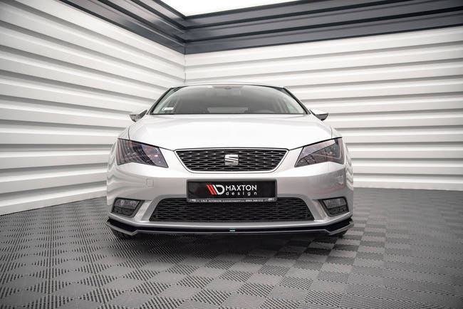 Maxton frontsplitter til Seat Leon Mk3 – blank sort – billede 2 af 4