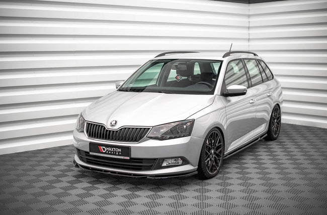 Maxton frontsplitter til Skoda Fabia Mk3 – blank sort – billede 1 af 4