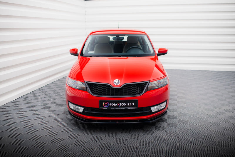 Maxton frontsplitter til Skoda Rapid – blank sort – billede 2 af 6