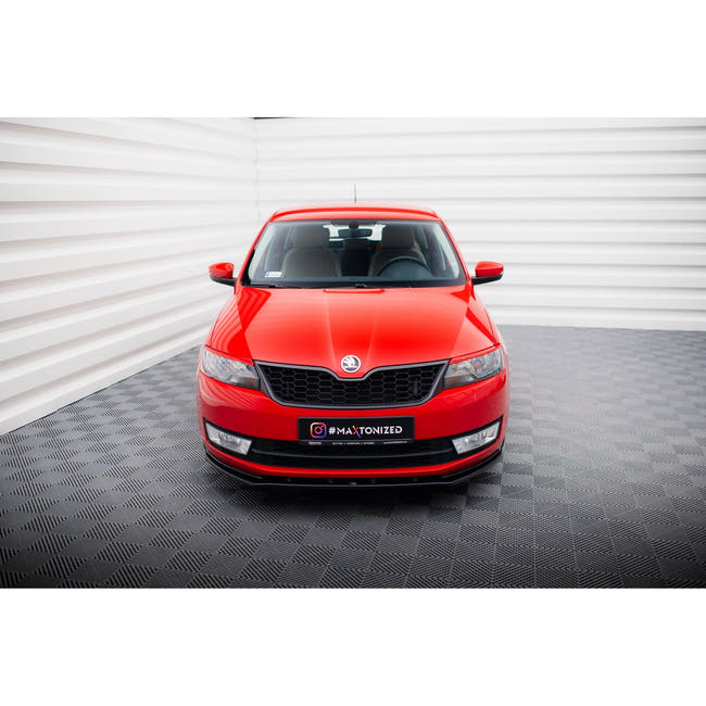 Maxton frontsplitter til Skoda Rapid – blank sort – billede 2 af 6