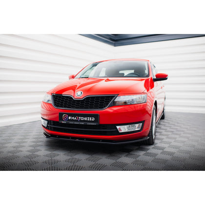 Maxton frontsplitter til Skoda Rapid – blank sort – billede 1 af 6