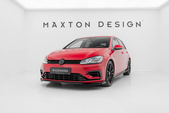 Maxton frontsplitter til Volkswagen Golf R / R-Line Mk7 Facelift – blank sort – billede 1 af 5
