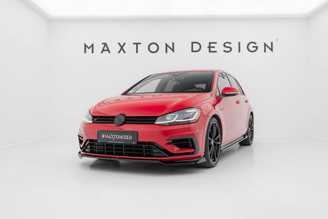 Maxton frontsplitter til Volkswagen Golf R / R-Line Mk7 Facelift – blank sort – billede 1 af 5