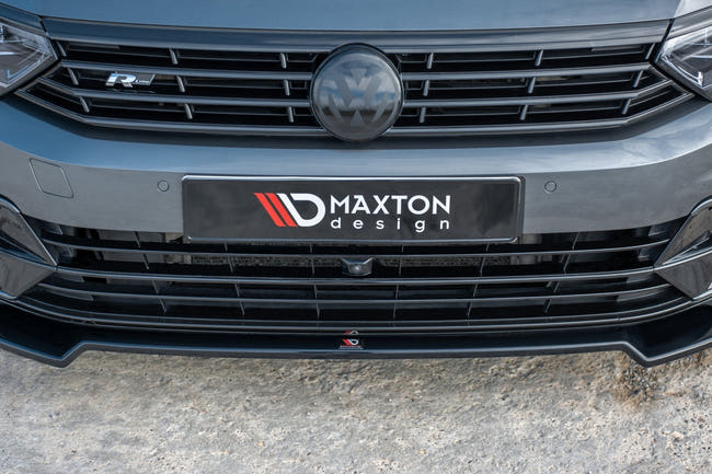 Maxton frontsplitter til Volkswagen Passat R-Line B8 – blank sort – billede 2 af 7