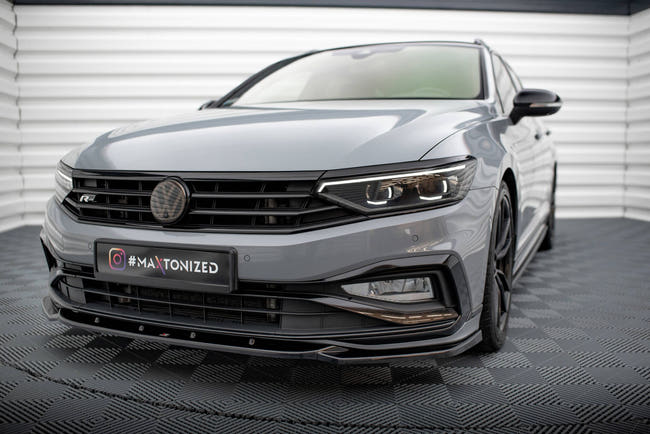 Maxton frontsplitter til Volkswagen Passat R-Line B8 Facelift – blank sort – billede 1 af 6