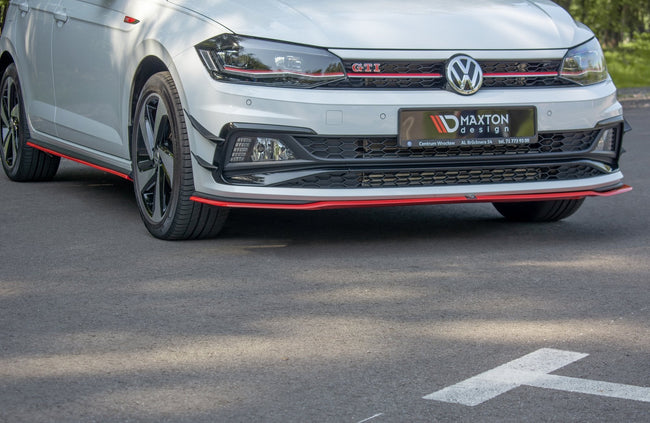 Maxton frontsplitter til Volkswagen Polo GTI / R-line Mk6 – blank sort – billede 1 af 10