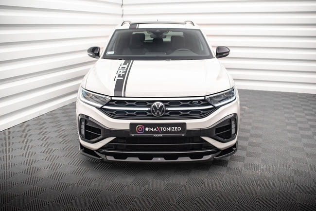 Maxton frontsplitter til Volkswagen T-Roc R / R-Line Mk1 Facelift – blank sort – billede 2 af 5