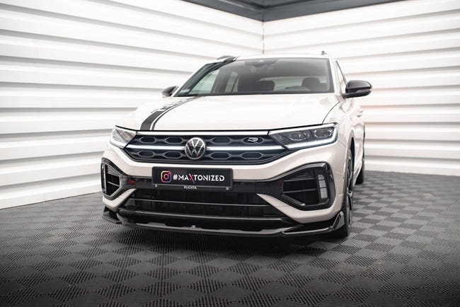 Maxton frontsplitter til Volkswagen T-Roc R / R-Line Mk1 Facelift – blank sort – billede 1 af 5
