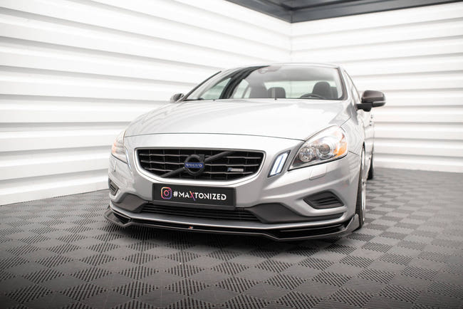 Maxton frontsplitter til Volvo S60 R-Design Mk2 – blank sort – billede 1 af 5