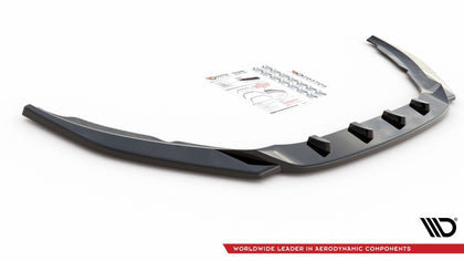 Maxton frontsplitter til Volvo S60 R-Design Mk2 Facelift – blank sort – billede 3 af 4