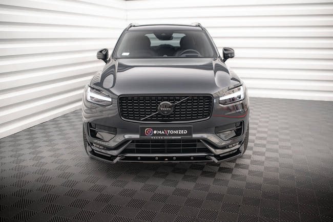 Maxton frontsplitter til Volvo XC90 R-Design Mk2 Facelift – blank sort – billede 2 af 5