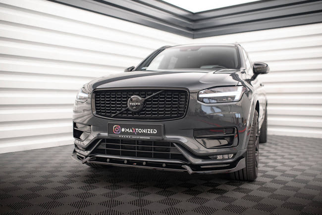 Maxton frontsplitter til Volvo XC90 R-Design Mk2 Facelift – blank sort – billede 1 af 5