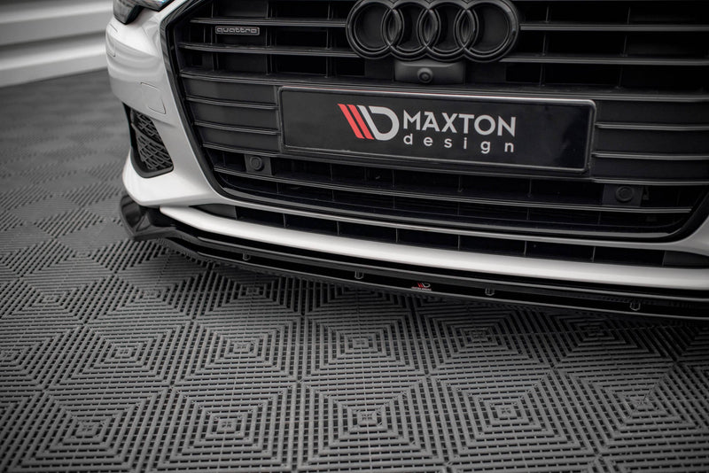 Maxton frontsplitter til Audi A6 C8 – blank sort – billede 3 af 6