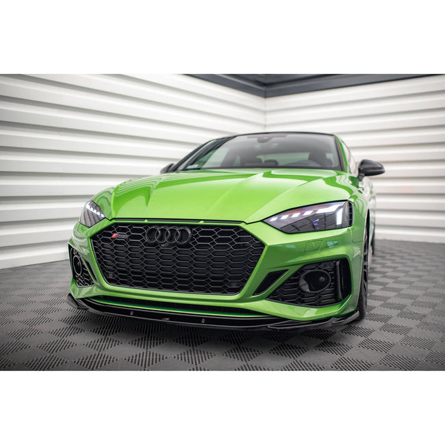 Maxton frontsplitter til Audi RS5 F5 Facelift – blank sort – billede 1 af 5
