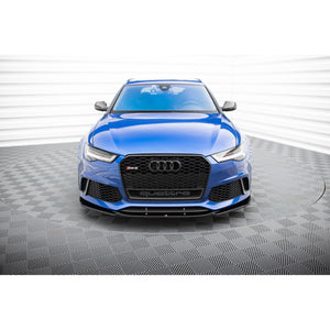 Maxton frontsplitter til Audi RS6 C7 / C7 Facelift – blank sort – billede 2 af 5