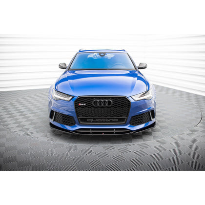 Maxton frontsplitter til Audi RS6 C7 / C7 Facelift – blank sort – billede 2 af 5