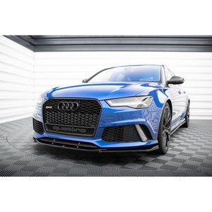 Maxton frontsplitter til Audi RS6 C7 / C7 Facelift – blank sort – billede 1 af 5