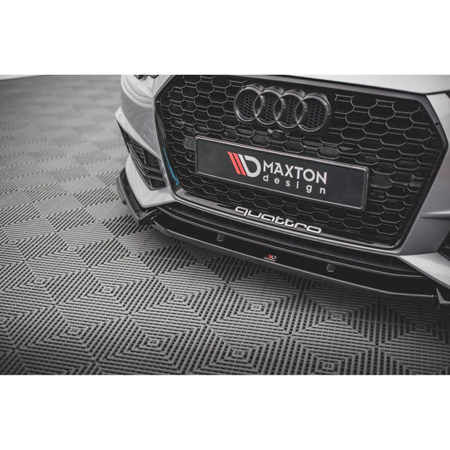 Maxton frontsplitter til Audi S4 / A4 S-Line B9 – blank sort – billede 2 af 4