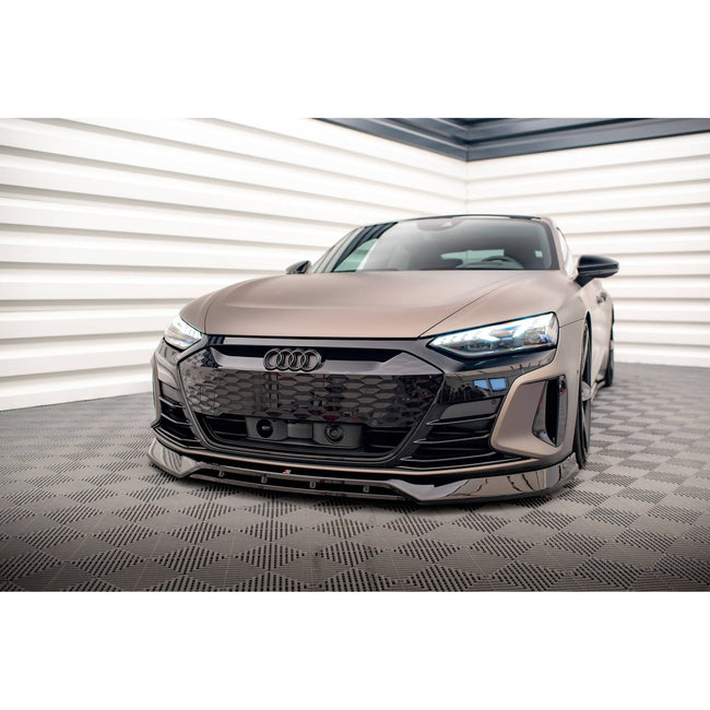 Maxton frontsplitter til Audi e-Tron GT / RS GT Mk1 – blank sort – billede 1 af 6