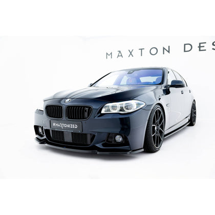 Maxton frontsplitter til BMW 5 F10/F11 M-Pack – blank sort – billede 1 af 5