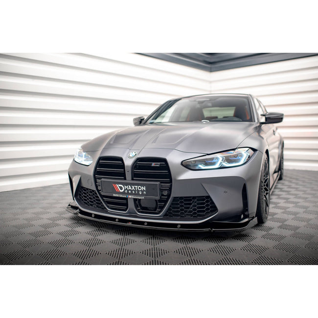Maxton frontsplitter til BMW M3 Sedan / Touring G80 / G81 – blank sort – billede 1 af 4