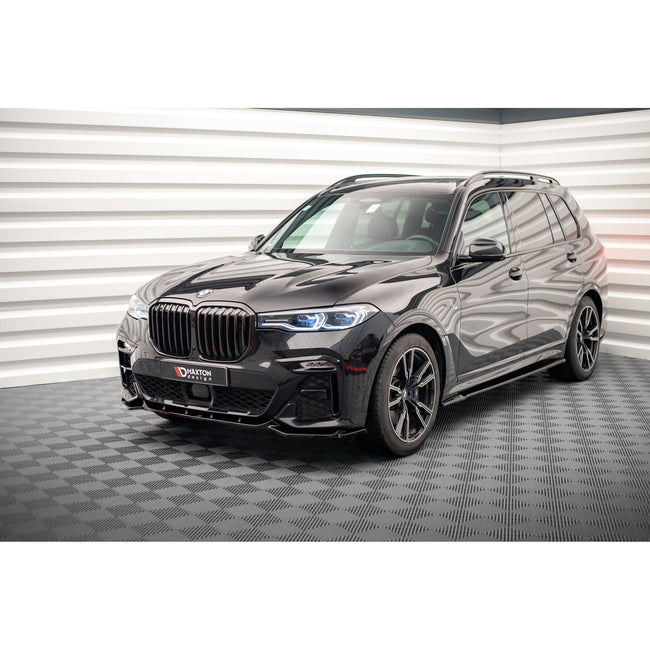 Maxton frontsplitter til BMW X7 M-Pack G07 – blank sort – billede 1 af 4