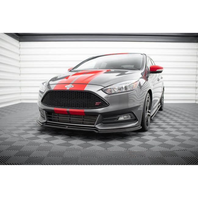 Maxton frontsplitter til Ford Focus ST Mk3 Facelift – blank sort – billede 1 af 5