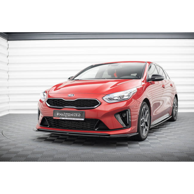 Maxton frontsplitter til Kia Ceed GT / GT-Line Mk3 / Proceed Mk1 – blank sort – billede 1 af 5
