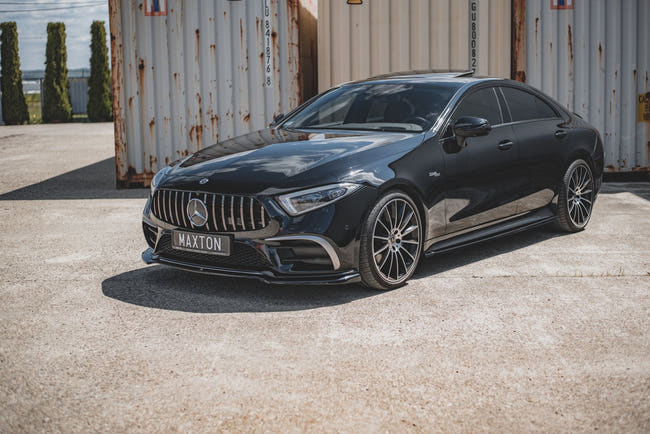 Maxton frontsplitter til Mercedes-Benz CLS AMG-Line C257 – blank sort – billede 1 af 7