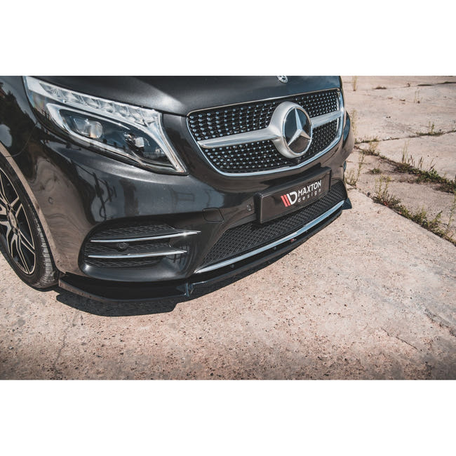Maxton frontsplitter til Mercedes-Benz V-Class AMG-Line W447 – blank sort – billede 2 af 6