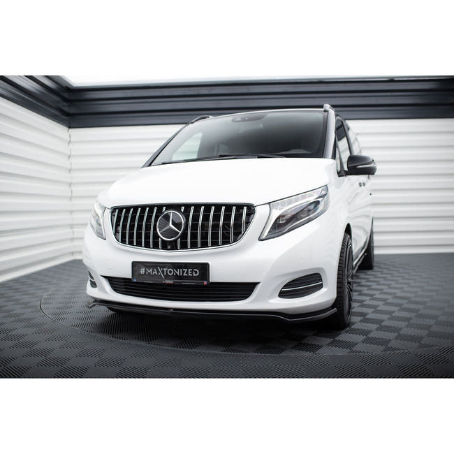 Maxton frontsplitter til Mercedes-Benz V-Class W447 – blank sort – billede 1 af 4