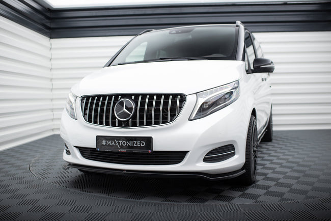 Maxton frontsplitter til Mercedes-Benz V-Class W447 – blank sort – billede 1 af 4