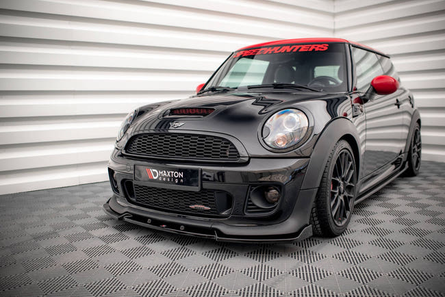 Maxton frontsplitter til Mini Cooper John Cooper Works R56 – blank sort – billede 1 af 5