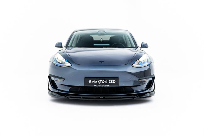 Maxton frontsplitter til Tesla Model 3 – blank sort – billede 2 af 9