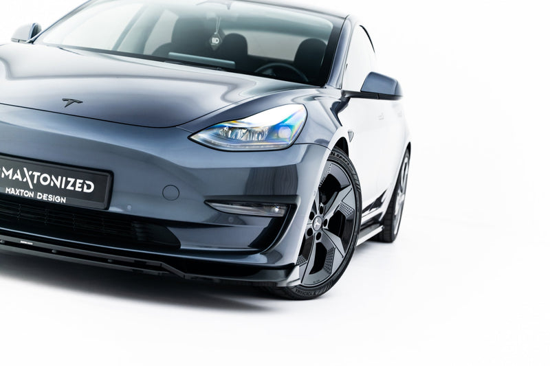 Maxton frontsplitter til Tesla Model 3 – blank sort – billede 5 af 9