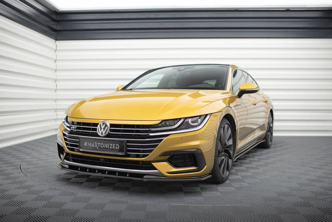 Maxton frontsplitter til Volkswagen Arteon R-Line Sedan / Shooting Brake Mk1 – blank sort – billede 1 af 5