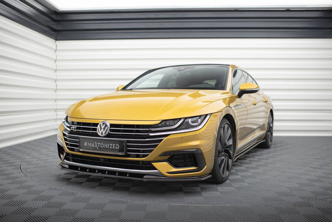 Maxton frontsplitter til Volkswagen Arteon R-Line Sedan / Shooting Brake Mk1 – blank sort – billede 1 af 5