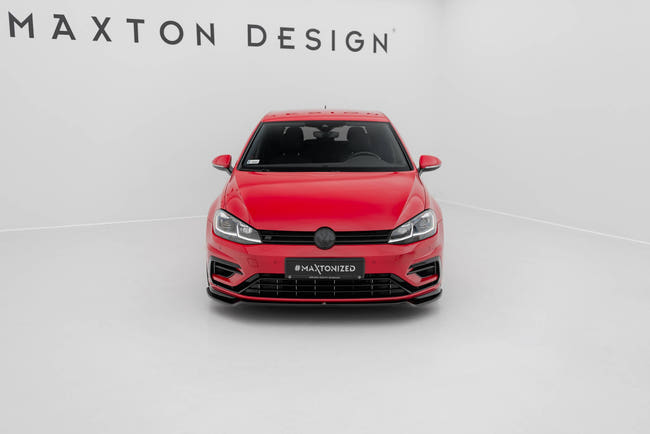 Maxton frontsplitter til Volkswagen Golf R / R-Line Mk7 Facelift – blank sort – billede 2 af 4