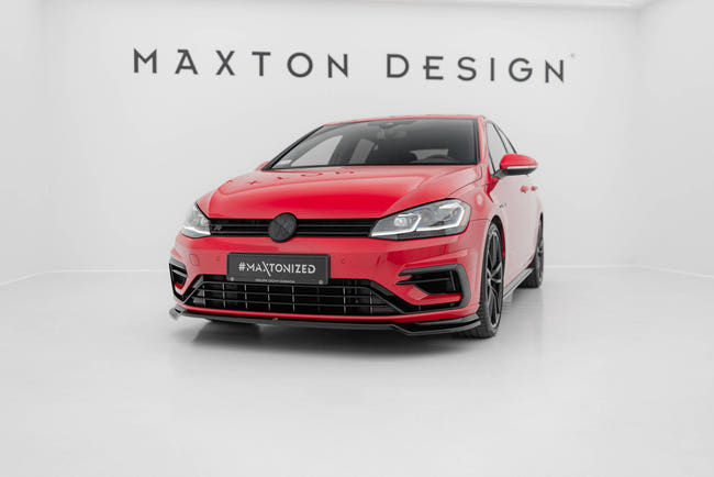 Maxton frontsplitter til Volkswagen Golf R / R-Line Mk7 Facelift – blank sort – billede 1 af 4