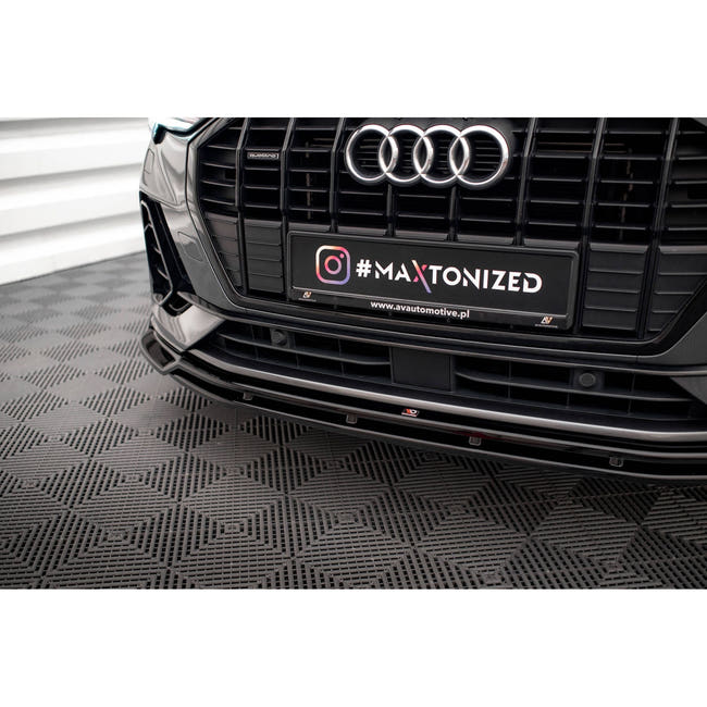 Maxton frontsplitter til Audi Q3 Sportback / SUV S-Line F3 – blank sort – billede 2 af 5