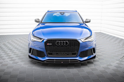 Maxton frontsplitter til Audi RS6 C7 / C7 Facelift – blank sort – billede 2 af 5